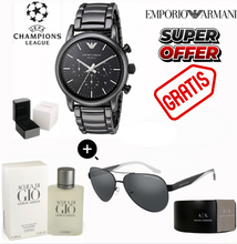 🎁GRATIS 3 ARMANI/ Reloj+Perfume Acqua Di Gio 100ml + Lentes de Sol Armani Polarized/UV400🎁